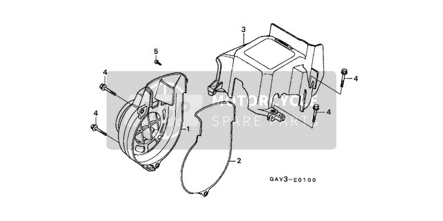 Honda SJ50 1996 Couvercle du ventilateur/Envelopper pour un 1996 Honda SJ50